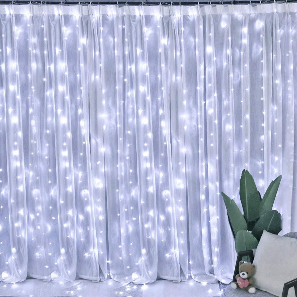 LED USB Užuolaida - Girlianda 3x3m 