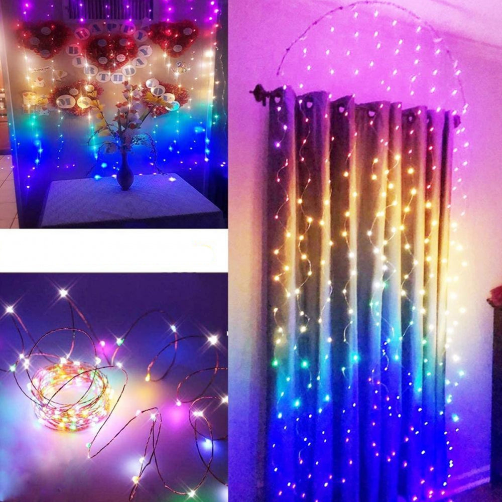 LED USB Užuolaida - Girlianda 3x3m 