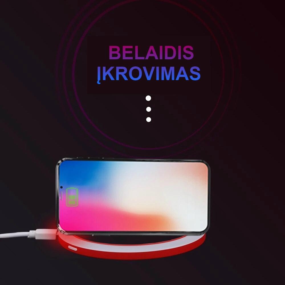 Juhtmevaba laadija LED-meigipeegliga - ideaalne valgustus