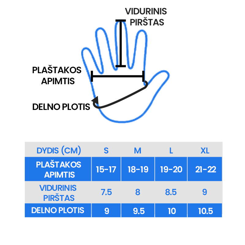 Vėjui ir vandeniui atsparios jutiminės pirštinės