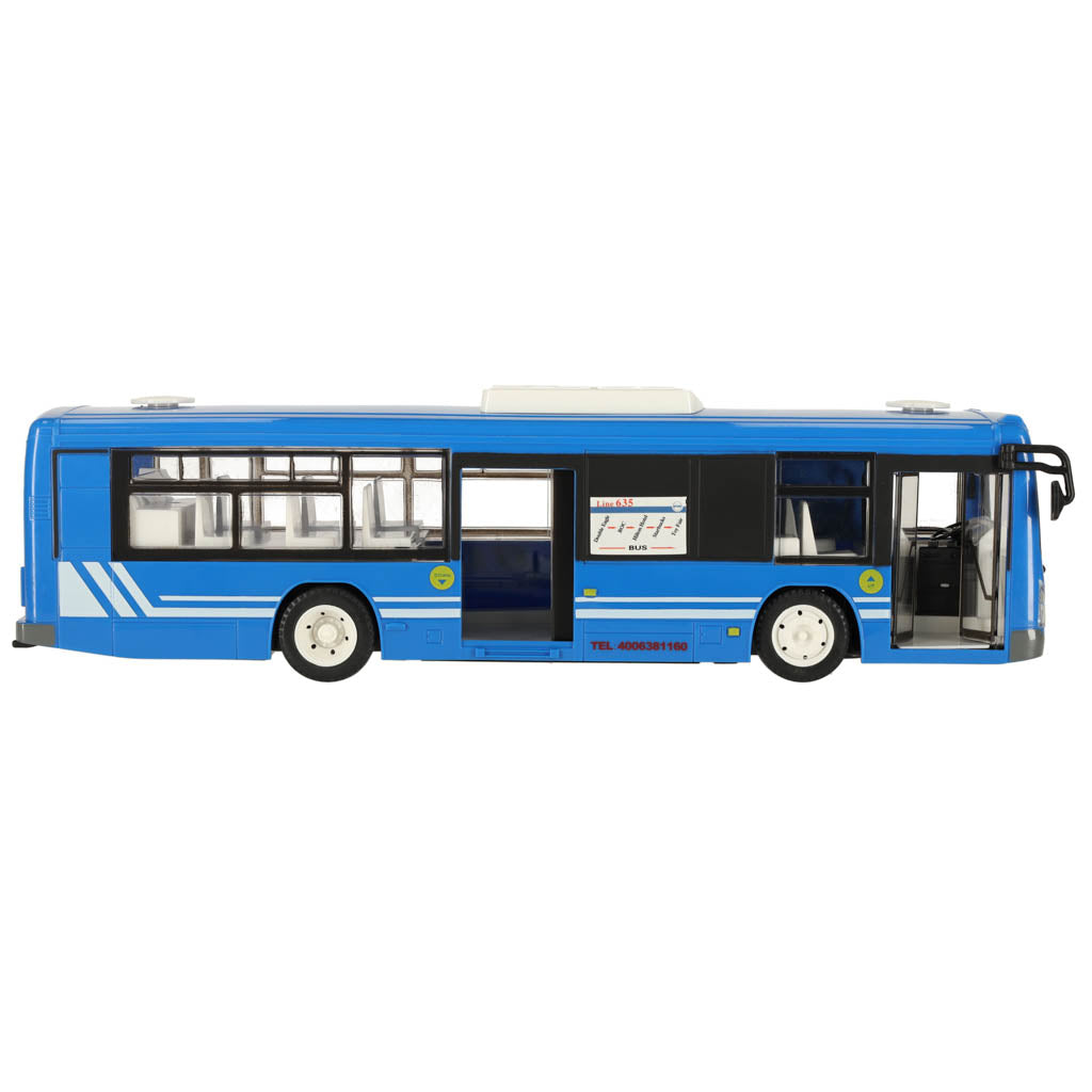 Kaug juhitav RC-buss avatavate ustega, sinine
