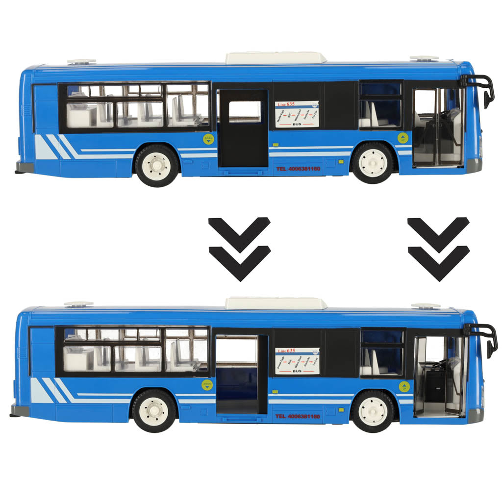 Kaug juhitav RC-buss avatavate ustega, sinine