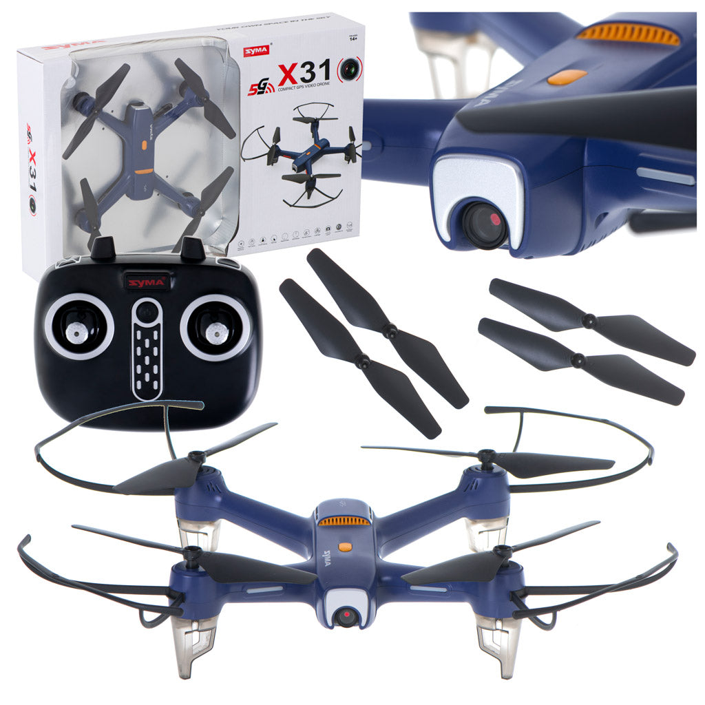 "Syma X31" raadio teel juhitav droon 2,4 GHz GPS 5G HD-kaameraga