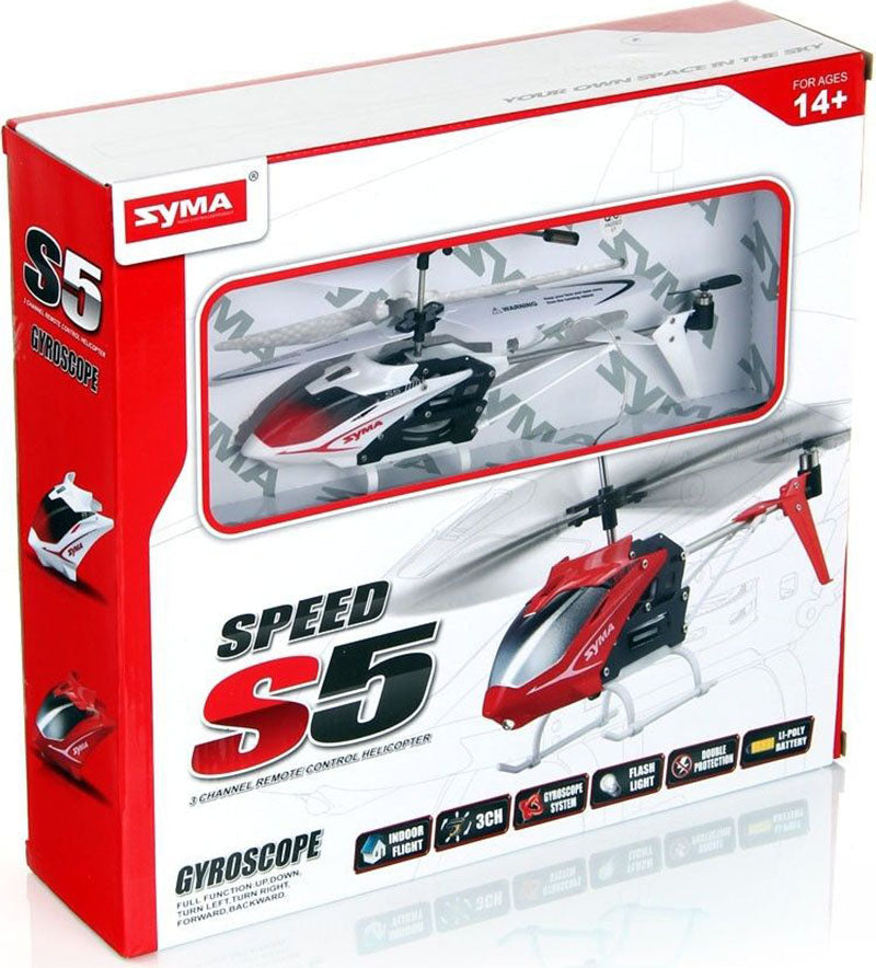 SYMA S5 RC helikopter 3CH valge