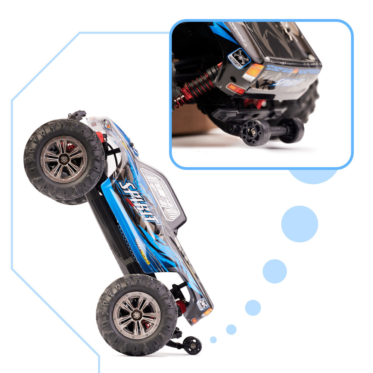 RC-auto Q901 harjadeta 1:16 2.4G 4CH 52km/h sinine