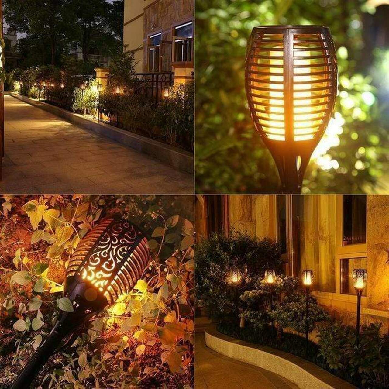 LED lauko šviestuvas su liepsnos imitacija (78cm)-modernu.lt