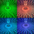 Krištolo deimantinė RGB LED lempa + nuotolinio valdymo pultas