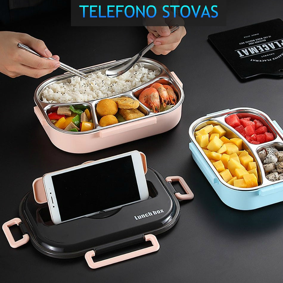 Pietų-dėžutė-su-skyreliais-ir-telefono-stovu