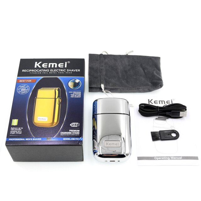 kemei-metalinė-barzdos-skutimo-mašinėlė